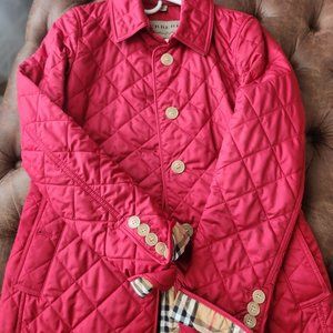 Quilted Burberry Jacket in Beautiful Red